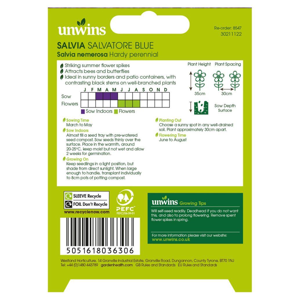 Nature’s Haven Salvia Salvatore Blue Seeds 5051618036306 2